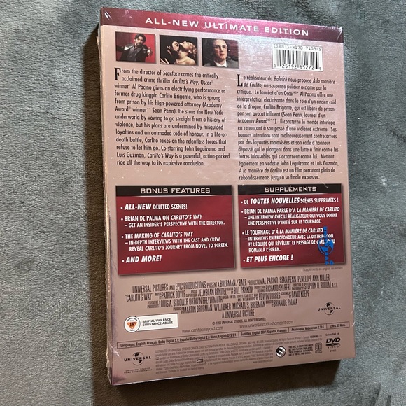 Carlito’s Way DVD - Al Pacino & Sean Penn - Picture 2 of 2